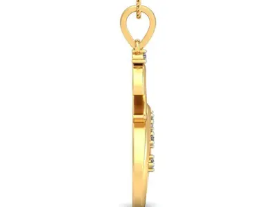 Solitaire Women Pendant 3dm STL OBJ FBX Renders Details 3D print model 71