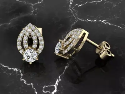 Jewelry Earring 3D print model 15