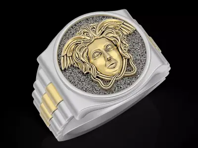   watch Man Ring silver gold printable jewelry  3D print model