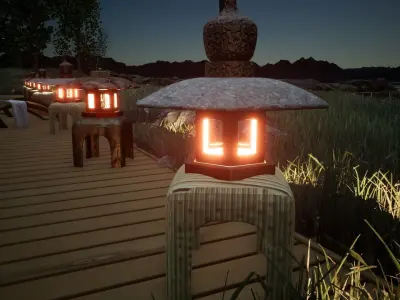 Japanese  Garden Light Free 3D model