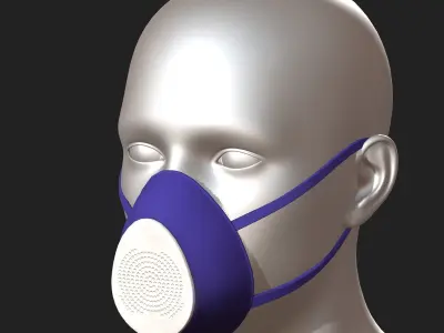 Gas mask respirator military combat protection  Low-poly 3D model purchase