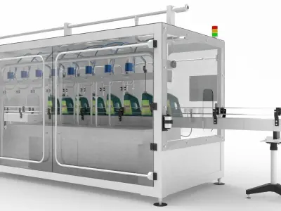 Oil Lubricants Filling Machine 3D model