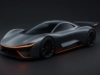 Futuristic Car 3D Model Low-poly 3D model
