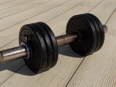 Dumbbell with adjustable weights 3D model