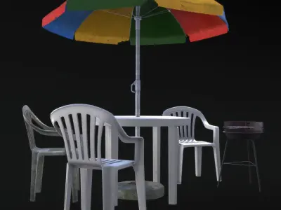 Barbecue in the garden  3D Model Collection