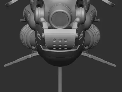 Racer Pod Sci Fi vintage vehicle 3D print model
