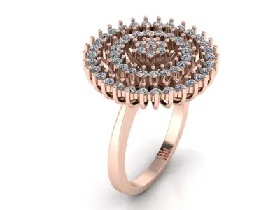 Jewelry Diamond Ring 3D Print Model  3D print model 5