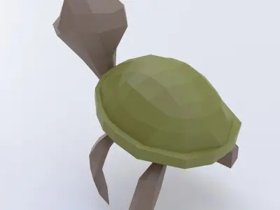 Baby turtle 3d model  Low-poly 3D model