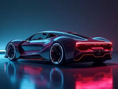 Futuristic Super Car 3D model