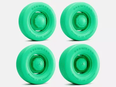 15x6 15x7 15x8 15x10 Mopar Steelie Wheels Goodyear Tires 3D print model