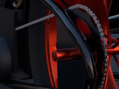 low-poly custom chopper model Free low-poly 3D model