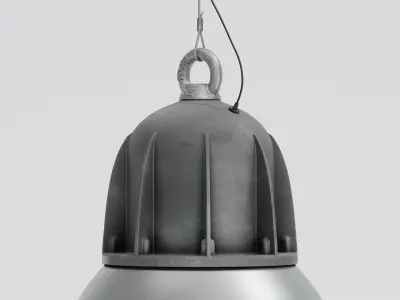 Old Vintage Industrial Light Fixture 3D model