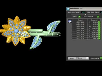 flawer ring 3D print model