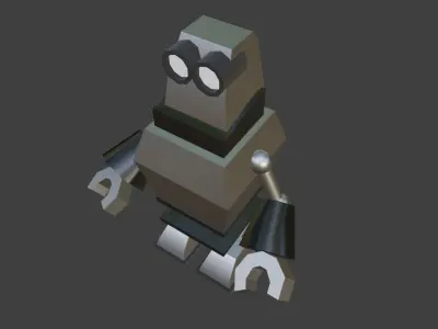 Cartoon Robot 02 of 05 Low-poly 3D model