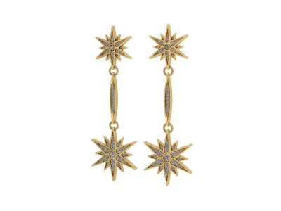 Star Ear-ring 3D print model