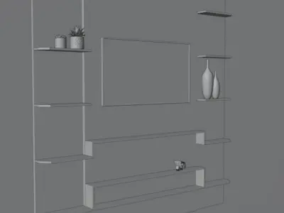 Painel de TV Simples - TV Panel Free low-poly 3D model