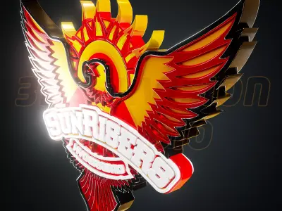 Sunrisers Hyderabad logo - Cinematic - 3D print 3D model