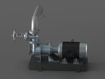 pump pumping centrifugal power fluid water oil compressor 3D model