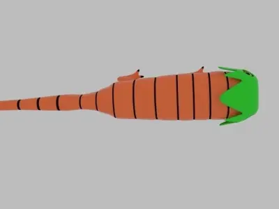Pit Lizard Character Low-poly 3D model