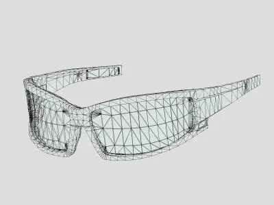  Biker Glasses Low Poly PBR Realistic Low-poly 3D model