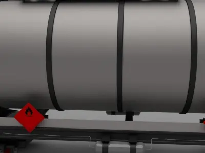 CFR train tanker car 3D model