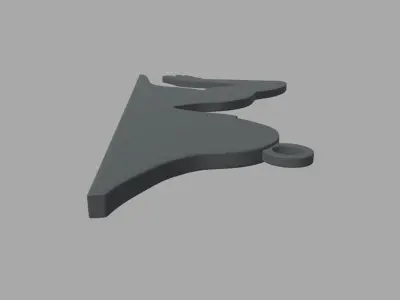 Swimming Natation Key Ring Chain 02 Low-poly 3D model