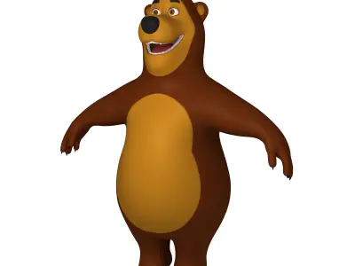 Bear Cartoon 02 3D model