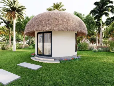 Modern Beach Bungalow 3D Model 3D model