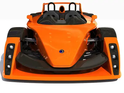 Orange Hulme CanAm Supercar 3D model