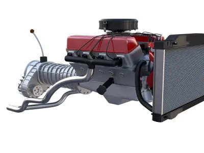 V8 Engine assembly 3D model