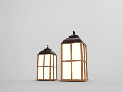 lantern R two lanterns 3D model