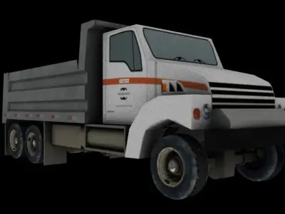 Truck Game Ready dump Low-poly 3D model