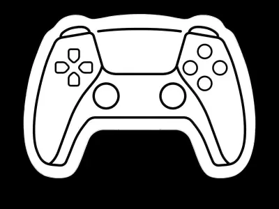 Playstation Gamepad Neon Sign 3D model