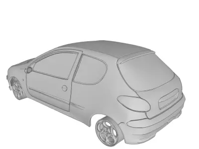 Peugeot 206 3p 3D print model purchase