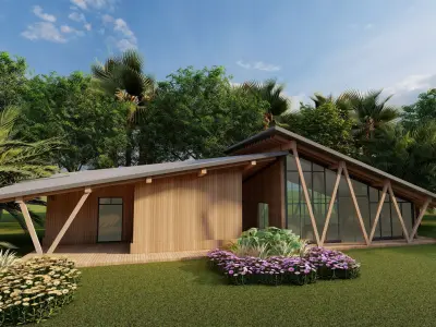 Wooden house 3D model purchase