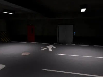 Underground Parking Garage 3D model