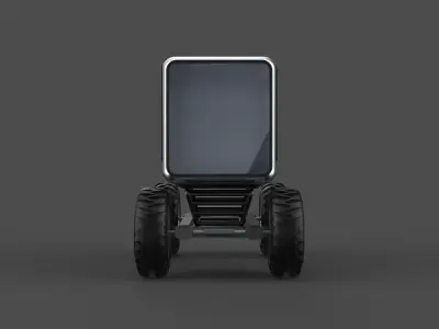 Science fiction style toy car 3D model