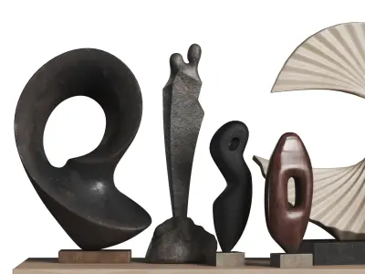 Decorative set 18-Statue collection 3D model