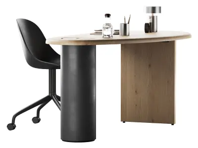 419 office furniture 23 workplace 08 Audo menu Eclipse Desk 02 3D model