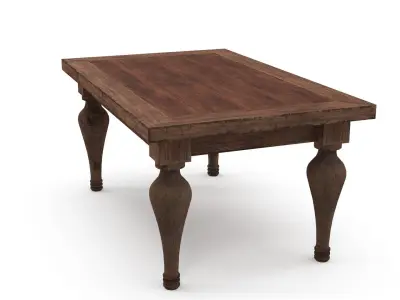 Old Table Low-poly 3D model
