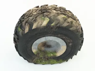 flat tire 3d model 3D model
