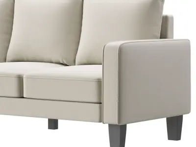 3-Seats Upholstered sofa 3D model