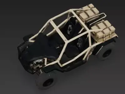 Light Fast Attack Desert Buggy 3D Model Low-poly 3D model