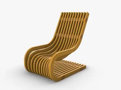 Sliced Modern Chair 3D model