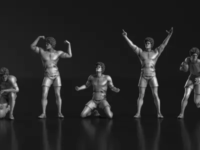 Rugby Poses 02 3D print model