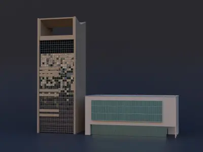 Combo City Decoration Pack  Low-poly 3D model