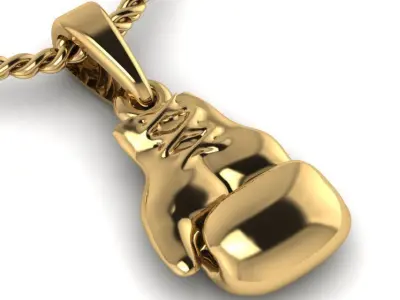 pendant boxing glove 3D print model