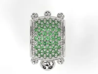 Turtle Charm with Gems 3D print model