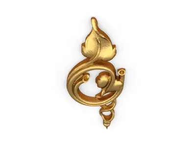 Classic carved decor ornament 498  3D print model