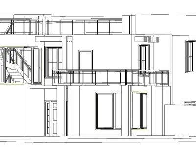 3d house modern with car 3D model